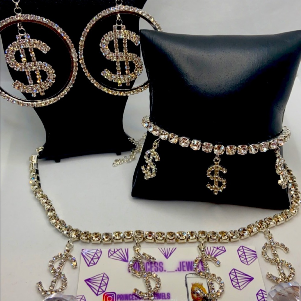 Statement Earring’s, Necklace, Bracelet/Anklet Set